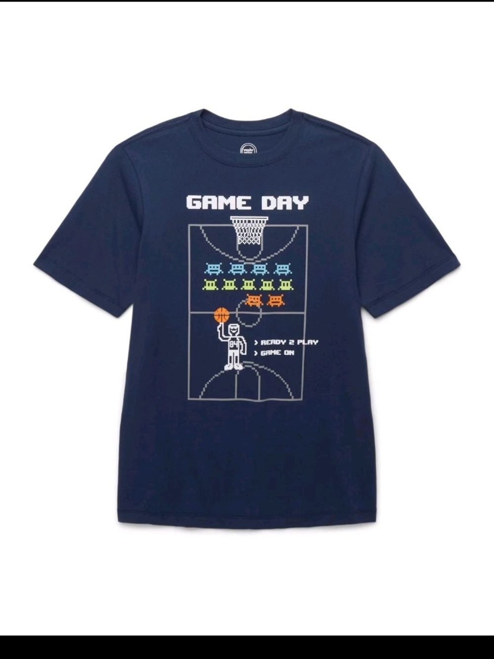 Wonder Nation Game day Game on, Crew Neck, Short Sleeve (XL)
